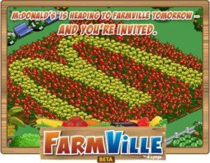 Mcdonalds advertisement on Farmville